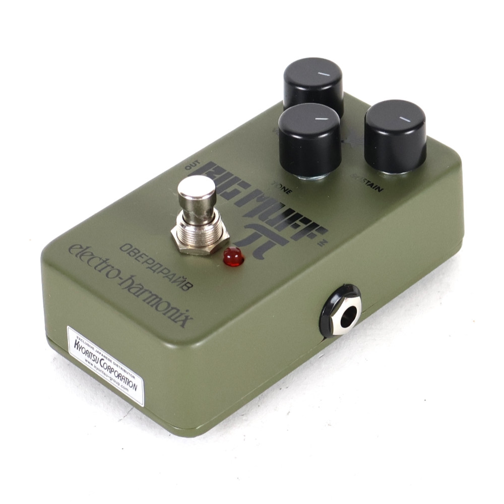 【中古】 ファズ ディストーション ELECTRO-HARMONIX Green Russian Big Muff ビッグマフ ギターエフェクター 斜めアングル画像