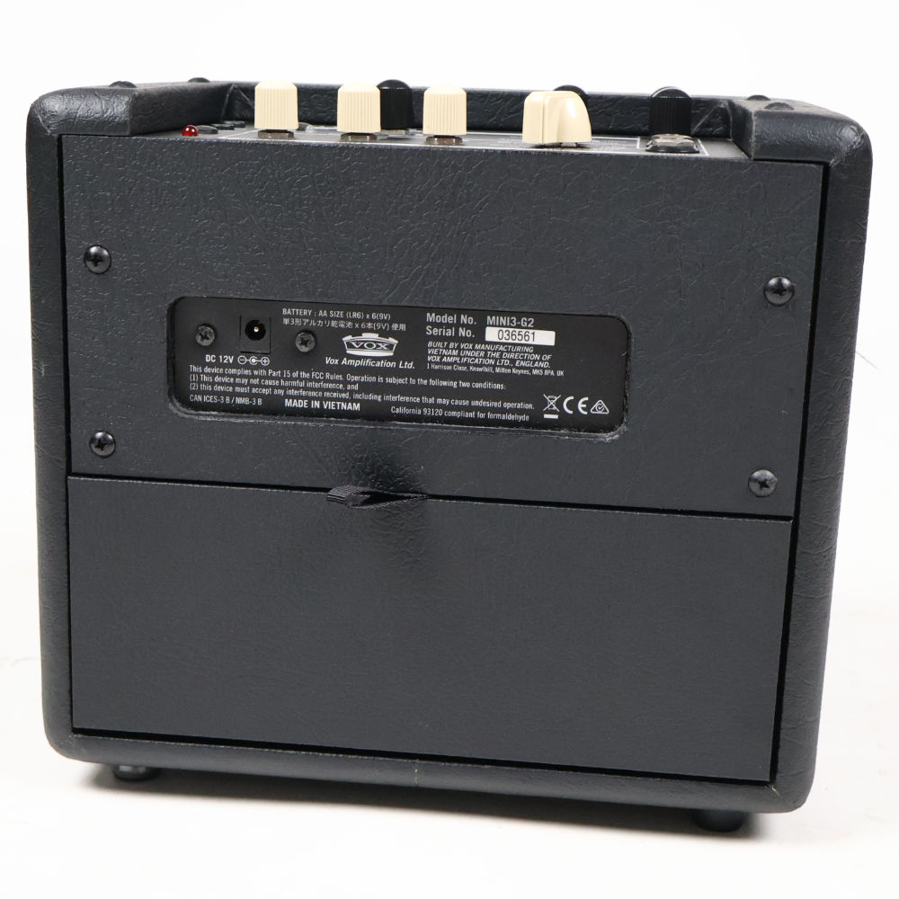 【中古】 小型ギターコンボアンプ VOX MINI3 G2 BK ギターアンプ 本体画像 裏