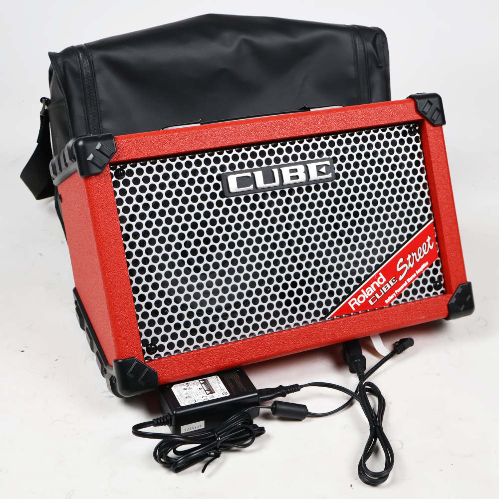 【中古】 ギターアンプ ローランド ROLAND CUBE Street RED 乾電池駆動パフォーマンス用ステレオアンプ ギターアンプ