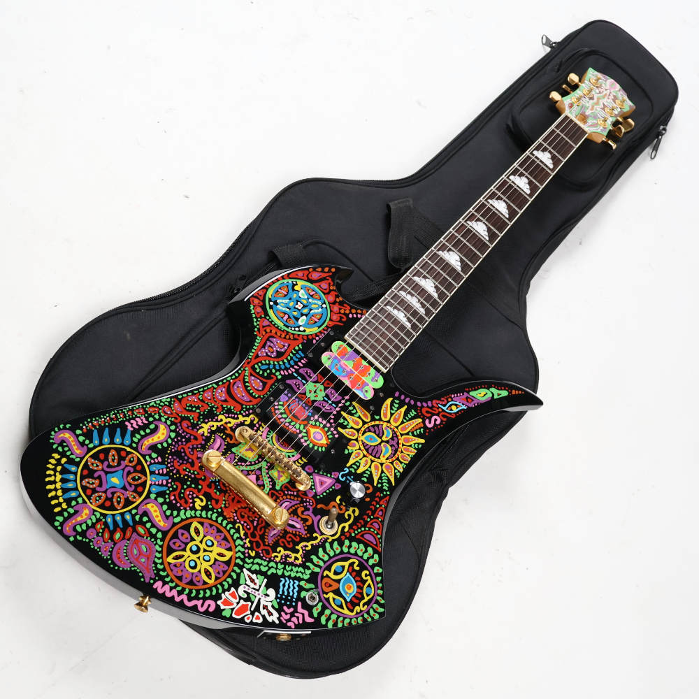 【中古】 エレキギター FERNANDES Burny MG-145X hideモデル サイケデリックペイント フェルナンデス バーニー