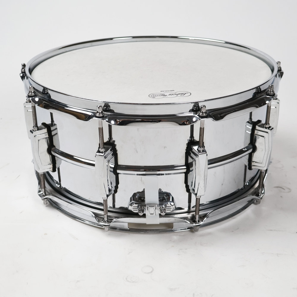 【中古】 スネアドラム ラディック Ludwig LM402 Supraphonic 14×6.5 スープラフォニック 側面