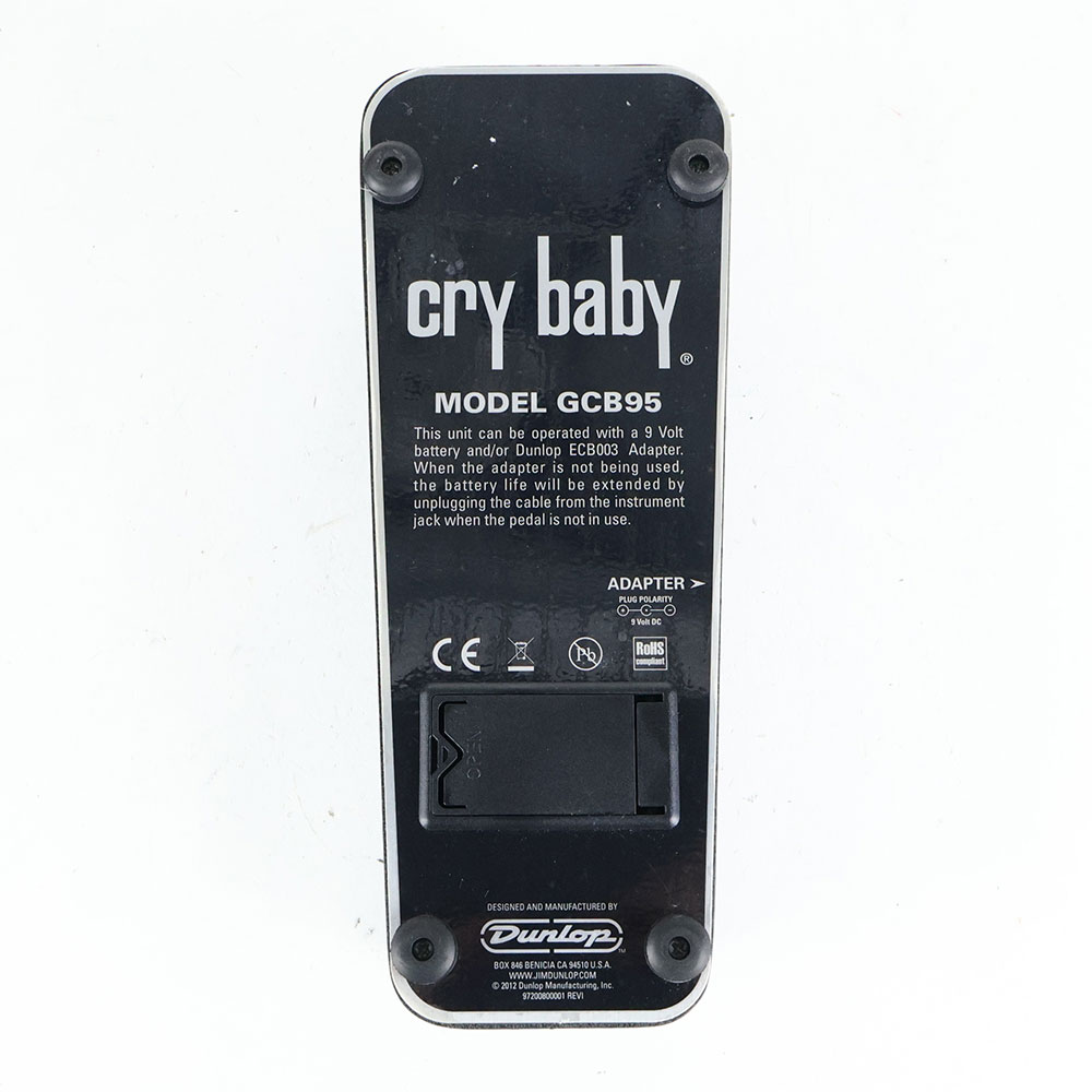 【中古】 ワウ エフェクター JIM DUNLOP Cry Baby GCB-95 ワウペダル 裏面