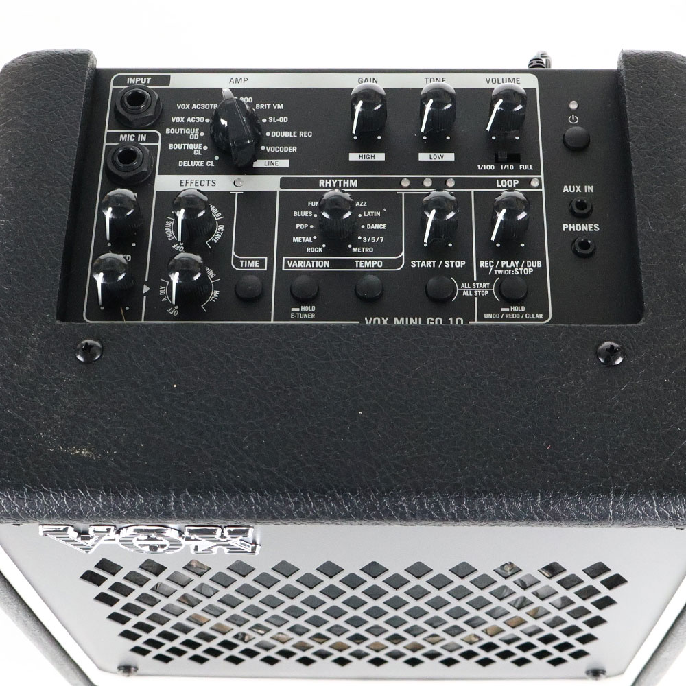 【中古】 VOX VMG-10 MINI GO 10 小型ギターアンプ コンボ コントロールパネル