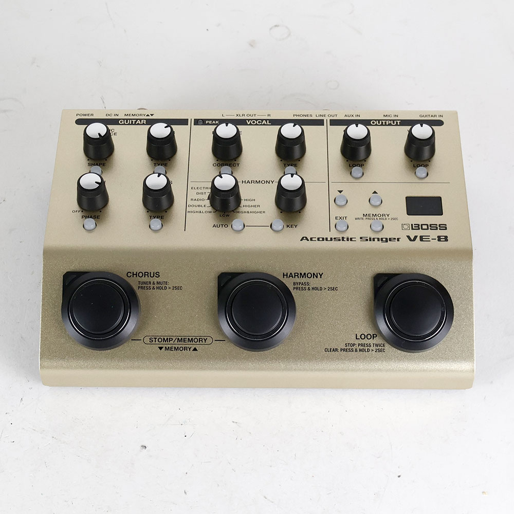 【中古】 BOSS VE-8 Acoustic Singer ギター&ボーカル用エフェクター 正面