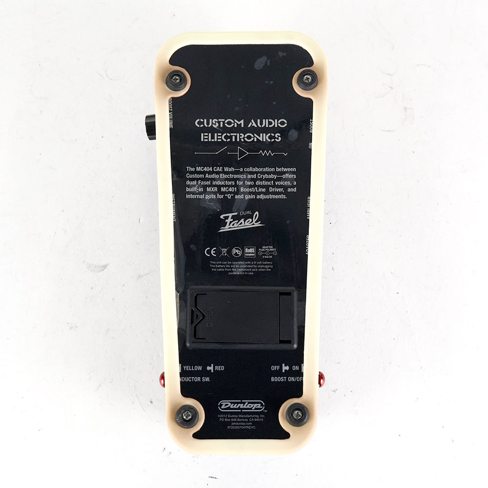 【中古】 MXR MC404 DUAL INDUCTOR WAH ギターエフェクター 裏面