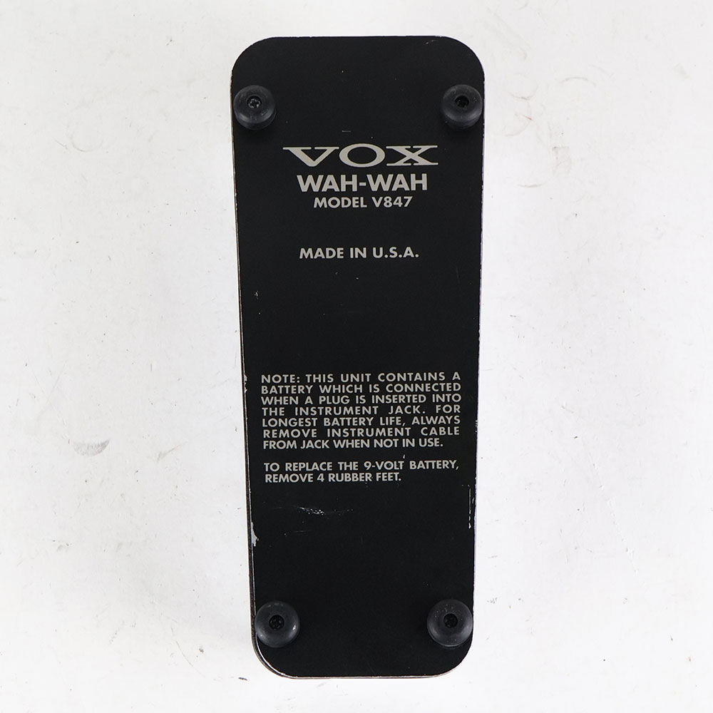 【中古】 ワウペダル VOX V847 Made in USA ギターエフェクター 裏面