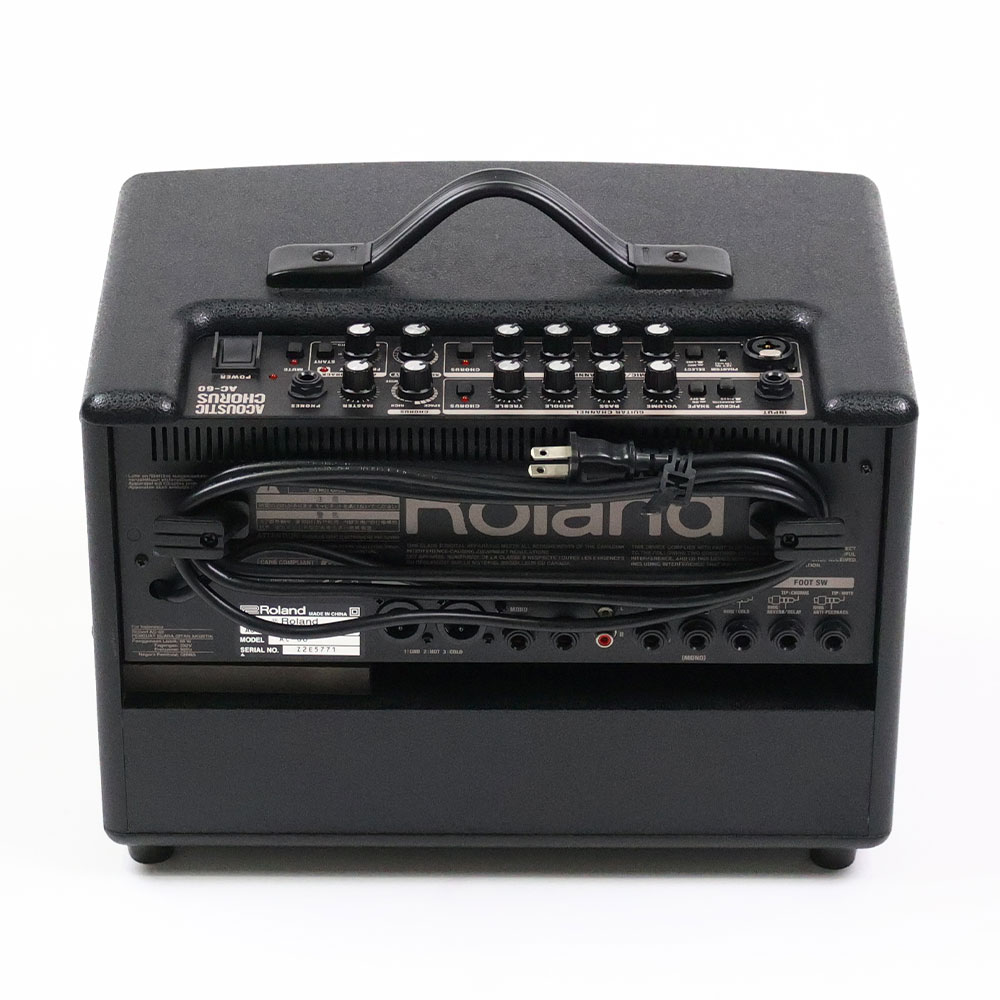 【中古】 アコギアンプ ローランド ROLAND AC-60 アコースティックギター用アンプ アコギアンプ 背面