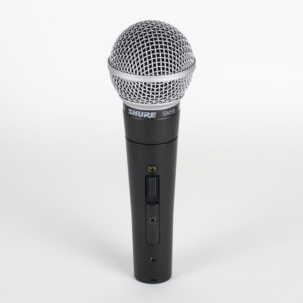 【中古】 マイク ダイナミックマイク SHURE SM58SE スイッチ付き シュアー 58 ゴッパ シュア 正面