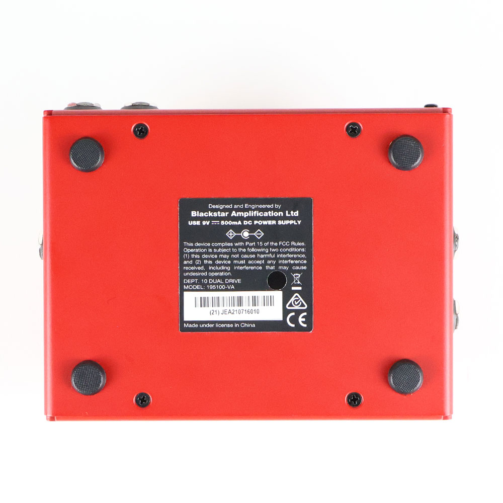 【中古】 BLACKSTAR DEPT.10 DUAL DRIVE 真空管オーバードライブ ギターエフェクター 裏面