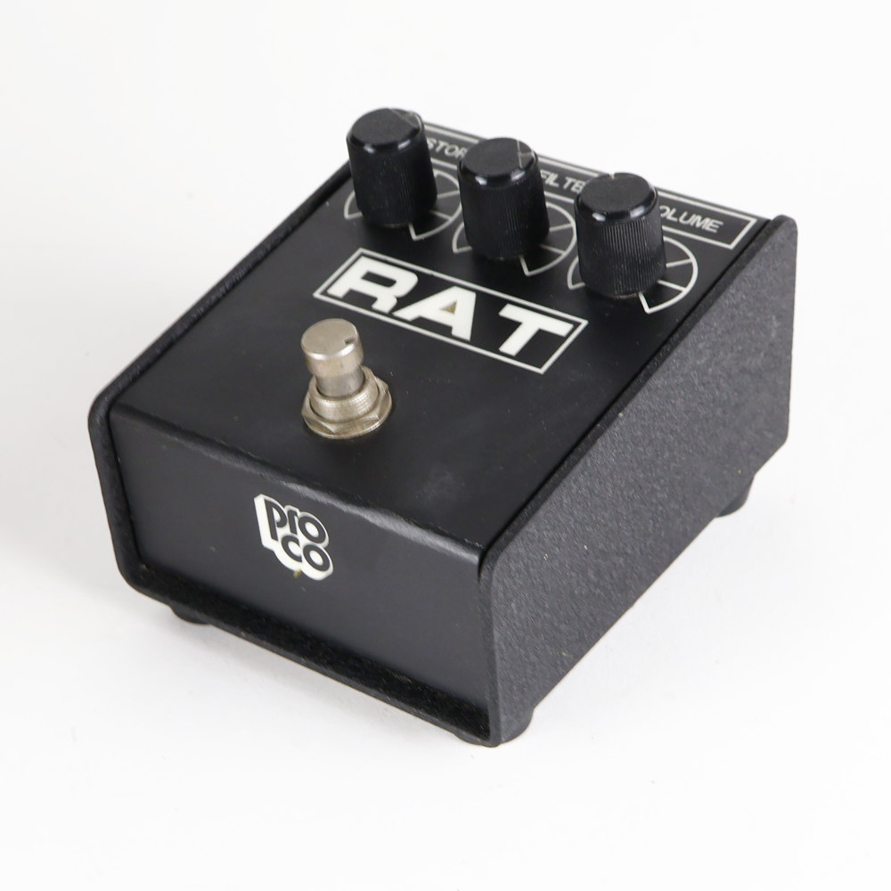 【中古】 ディストーション PROCO RAT2 エフェクター プロコ ラット RAT スラントボディー 3.5mmアダプタージャック 側面