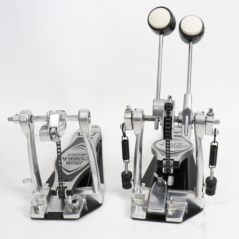【中古】 ドラムツインペダル タマ TAMA HP200PTW Iron Cobra 200 Twin Pedal Power Glide アイアンコブラ 背面