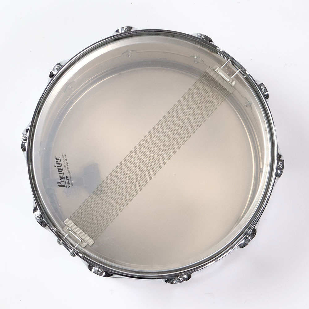 【中古】スネアドラム プレミア PREMiER 1036 Chrome Over Steel Snare Drum 14x6.5 スチールシェル スネアドラム 裏面