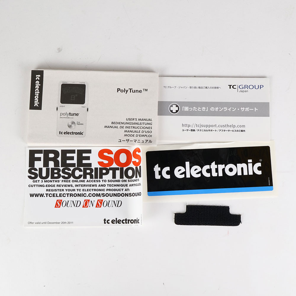 【中古】 チューナー tc electronic PolyTune 1 ポリフォニックチューナー ポリチューン ペダルチューナー 付属品