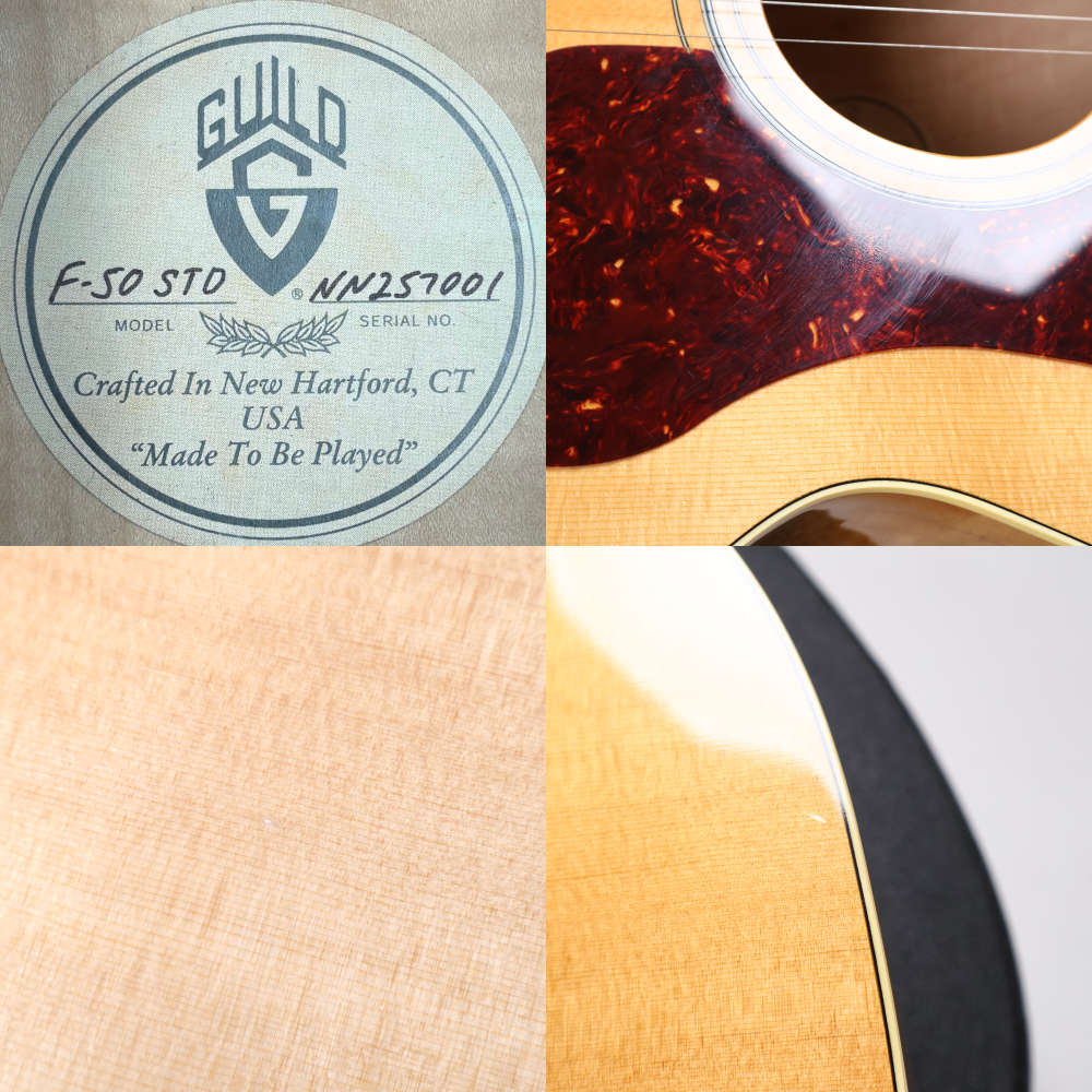 【中古】 アコースティックギター Guild F-50 STD Natural 2010年製 New Hartford工場製造 アーチドバック MADE IN USA ギルド 内部 傷