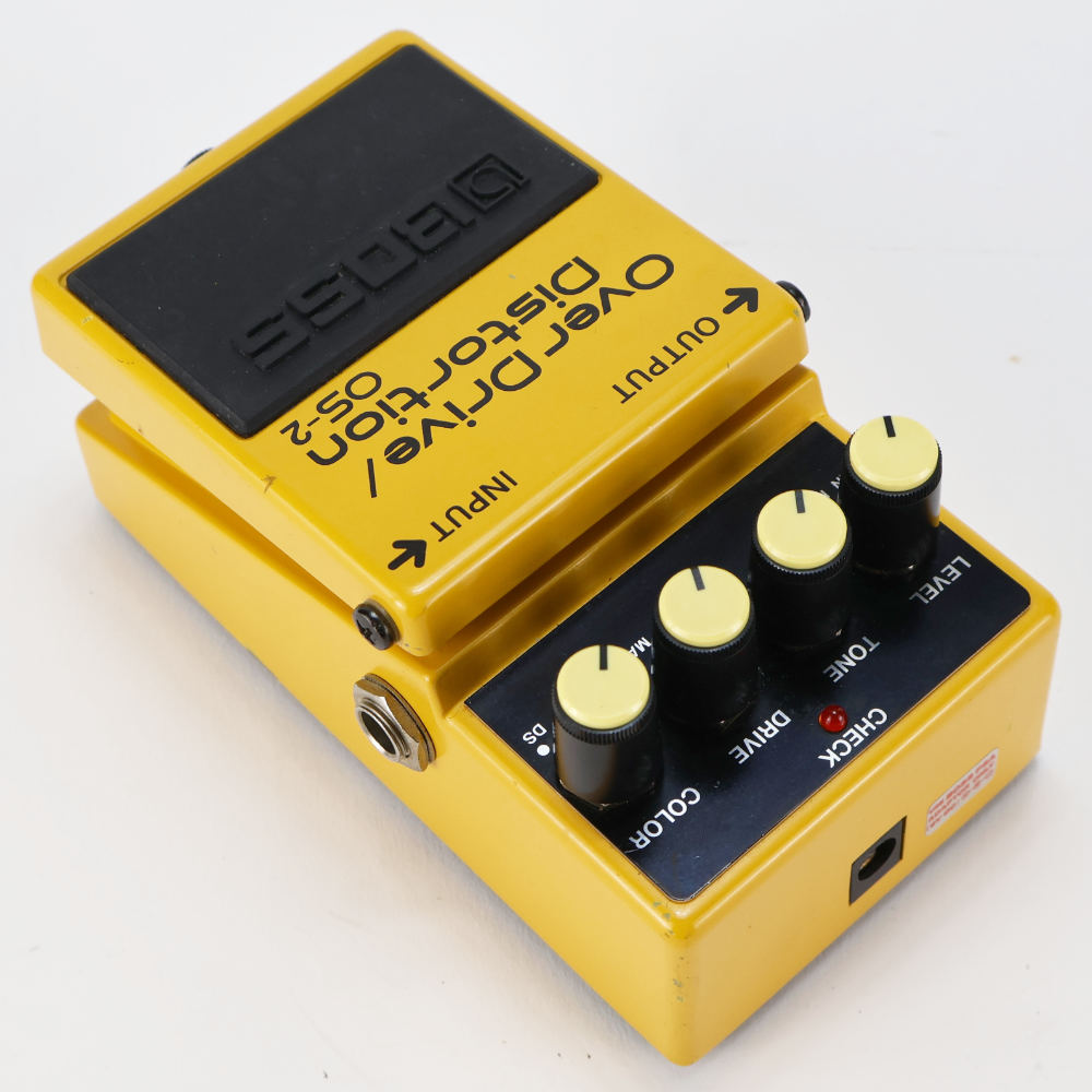 【中古】オーバードライブ ディストーション エフェクター BOSS OS-2 OverDrive Distortion ギターエフェクター 本体画像 斜め 