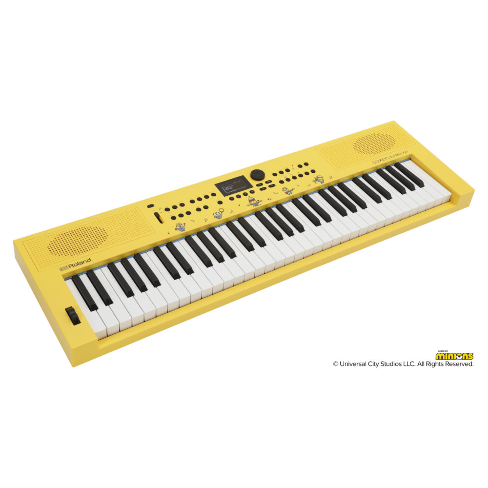 ROLAND GO:KEYS 3 Minion GOKEYS3-MI ミニオンズ x ローランド コラボレーションモデル minions 斜めアングル画像