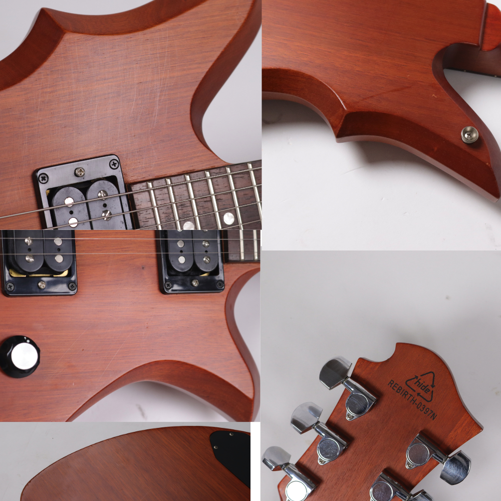 【中古】 エレキギター Burny by Fernandes HR-85 Natural Rebirth HIDE Signature Model バーニー フェルナンデス くじら 傷