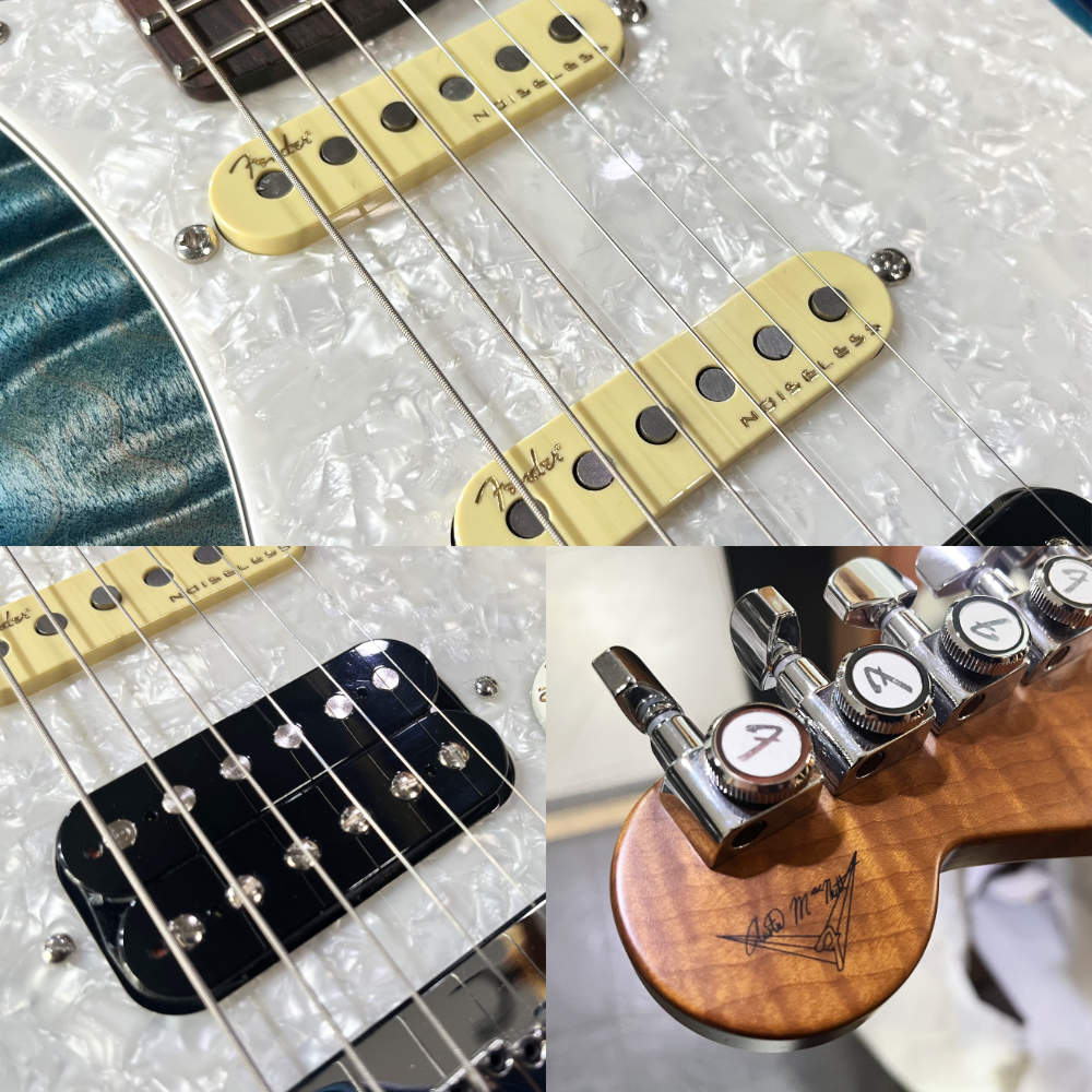 【中古】 エレキギター Fender Custom Shop MBS Custom Quilted Maple Stratocaster Caribbeane Blue Burst by Austin Macnutt 2025年製 内部