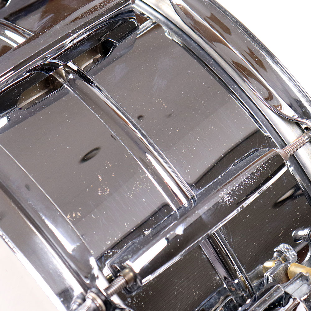 【中古】 スネアドラム パール Pearl SensiTone Steel Custom Alloy 14x6.5 スチールシェル サビ・ビッツ