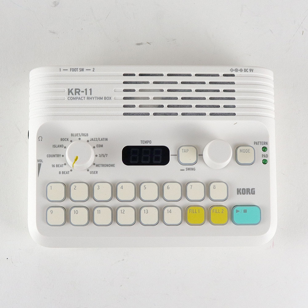 【中古】 リズムマシン リズムボックス コルグ KORG KR-11 リズム ボックス 正面