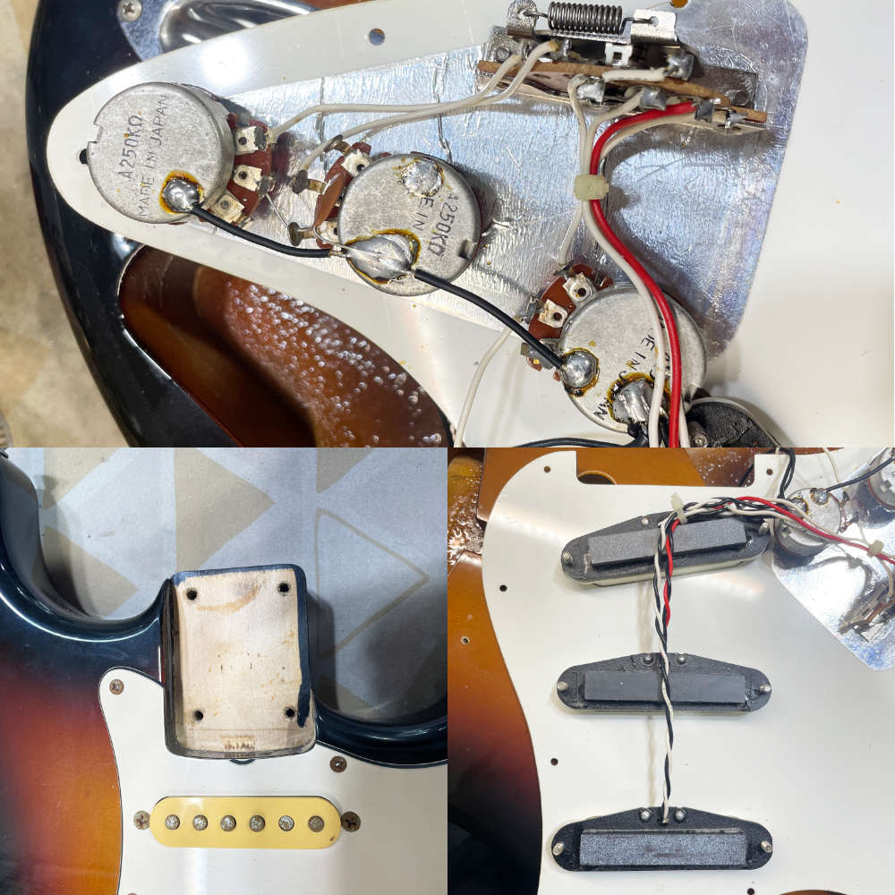 【中古】 フェンダー ジャパン Fender Japan Stratocaster ST62-53 3TS 1993〜1994年製 ストラトキャスター エレキギター 内部 