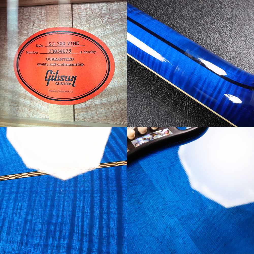 【中古】 アコースティックギター Gibson Custom Shop SJ-200 Anniversary VINE VIPER BLUE 2024年製 楽器店オーダーモデル SJ200 内部 