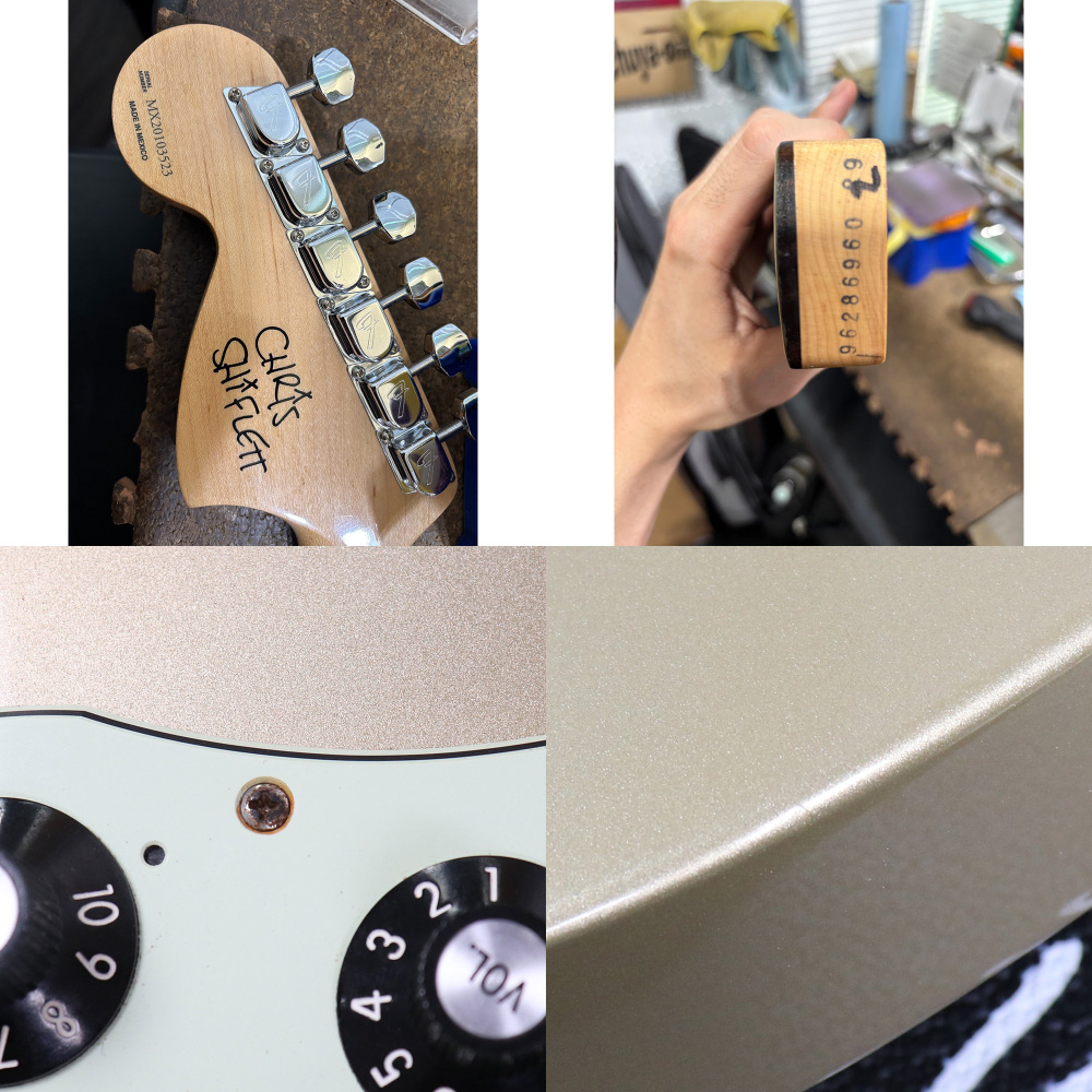 【中古】 エレキギター Fender Chris Shiflett Telecaster Deluxe Rosewood Fingerboard Shoreline Gold 2020年製 フェンダー テレキャスターデラックス FOO FIGHTERS クリス・シフレットモデル ネック、傷、サビ