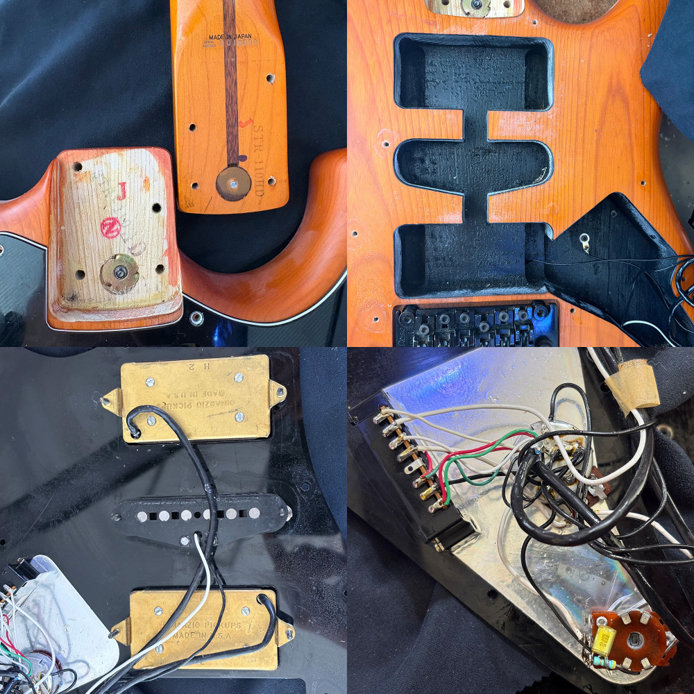 【中古】 フェンダー ジャパン Fender Japan STR-110HD MAM Stratocaster 1990年〜1991年製 ストラトキャスター フロイドローズ ディマジオPU エレキギター ネック、ピックアップ