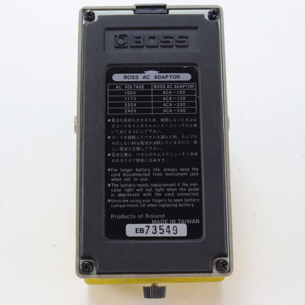 【中古】ターボオーバードライブ エフェクター BOSS OD-2 TURBO OverDrive ボス ギターエフェクター 裏面
