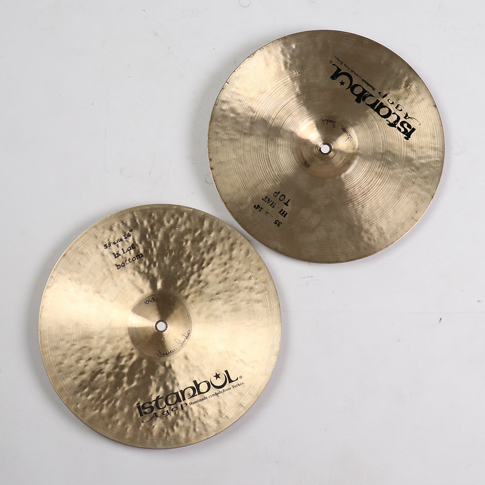 【中古】ハイハットシンバル ペア イスタンブール istanbul Agop Mel Lewis Signature Series HI-HAT 14インチ ハイハットシンバル ペア 裏面
