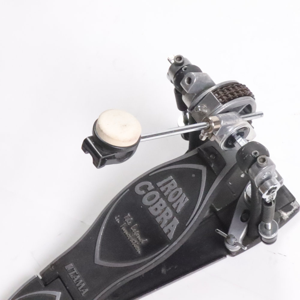 【中古】 ドラムペダル タマ TAMA HP900PTW 右側メインペダルのみ Iron Cobra 900 Power Glide 斜めアングル画像