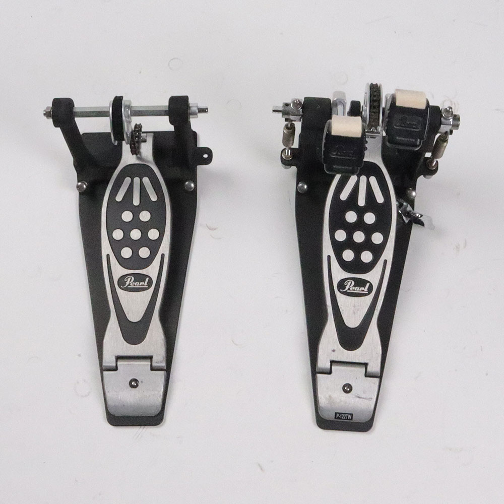 【中古】 ドラムツインペダル パール Pearl P-122TW ツインペダル ドラムペダル 正面