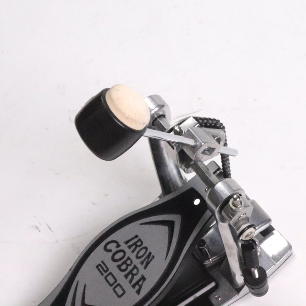 【中古】 ドラムペダル タマ TAMA HP200P Iron Cobra 200 Single Pedal Power Glide アイアンコブラ 斜めアングル画像