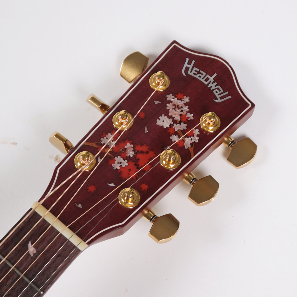【中古】 アコースティックギター Headway HF-SHIKIZAKURA’21 SF,S-ESU ATB 桜ギター ヘッドウェイ 四季桜 アディロンダックスプルーストップ 日本製 MADE IN JAPAN ヘッド