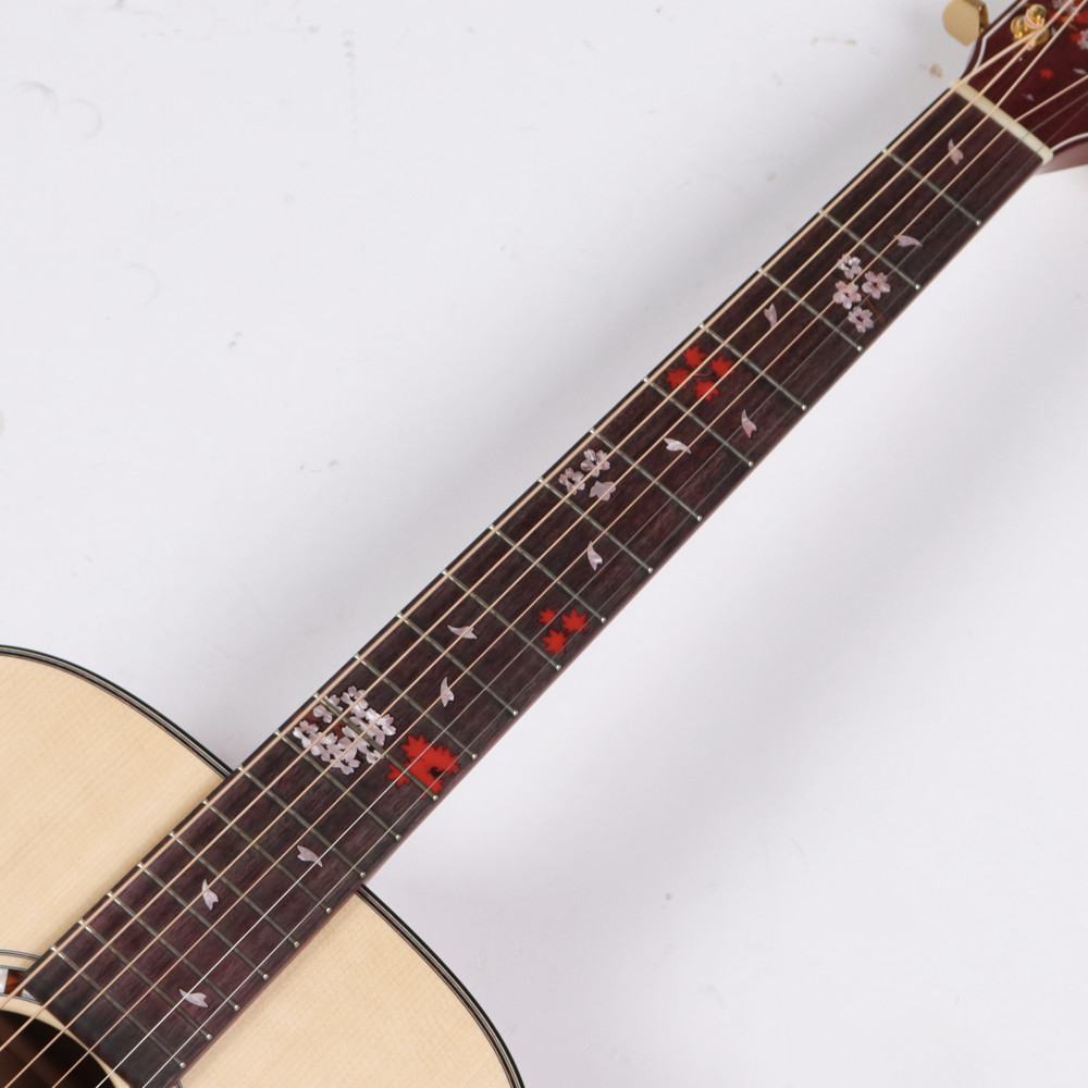 【中古】 アコースティックギター Headway HF-SHIKIZAKURA’21 SF,S-ESU ATB 桜ギター ヘッドウェイ 四季桜 アディロンダックスプルーストップ 日本製 MADE IN JAPAN 指板