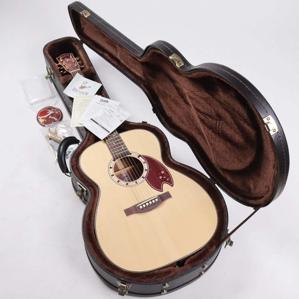 【中古】 アコースティックギター Headway HF-SHIKIZAKURA’21 SF,S-ESU ATB 桜ギター ヘッドウェイ 四季桜 アディロンダックスプルーストップ 日本製 MADE IN JAPAN ケース