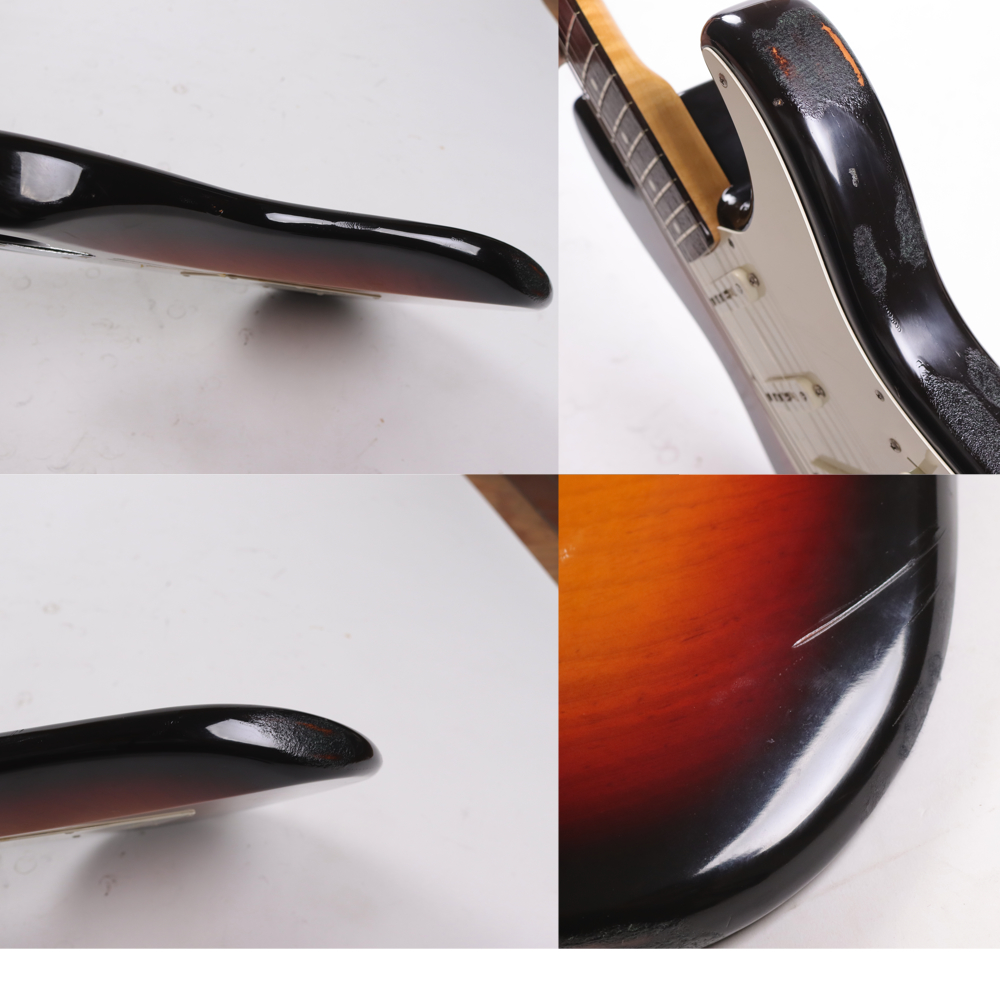 【中古】 エレキギター Fender Japan Extrad Series ST62-1200 3TS 1989年製 アッシュボディー 2.94kg 軽量個体 一部塗装ダメージあり 傷