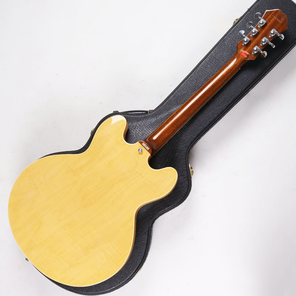 【中古】 エレキギター Epiphone Elitist 1965 Casino Natural 2014年製 エピフォン カジノ 日本製 MAE IN JAPAN ボディバック画像
