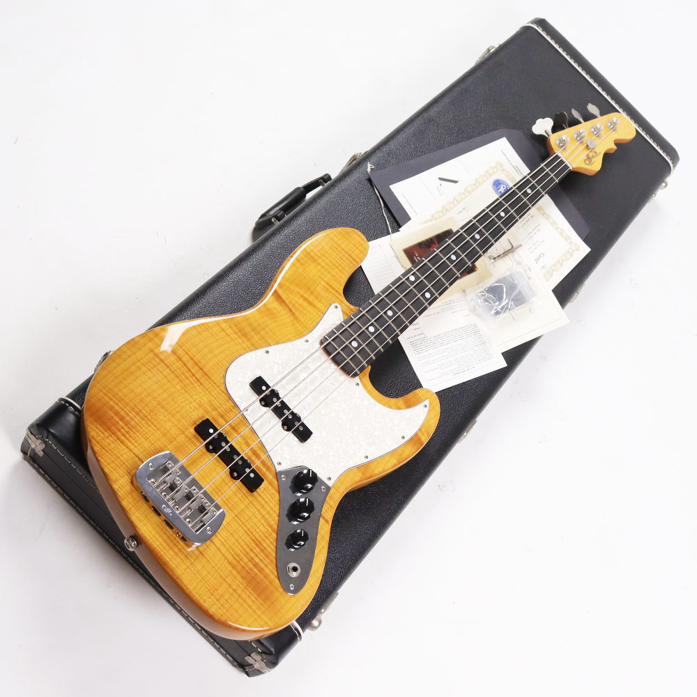 【中古】 エレキベース G&L USA JB Lemon Drop 2015年製 Swamp Ash Body Flame Maple Top USA製 GL JBスタイル