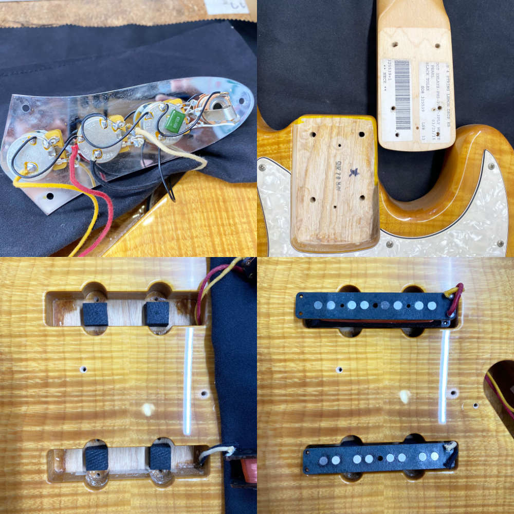 【中古】 エレキベース G&L USA JB Lemon Drop 2015年製 Swamp Ash Body Flame Maple Top USA製 GL JBスタイル 内部