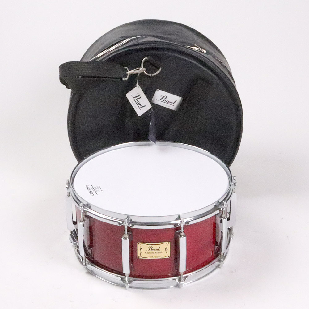 【中古】 スネアドラム パール Pearl Classic Maple 14x6.5 メイプルシェル スネアドラム MADE IN JAPAN