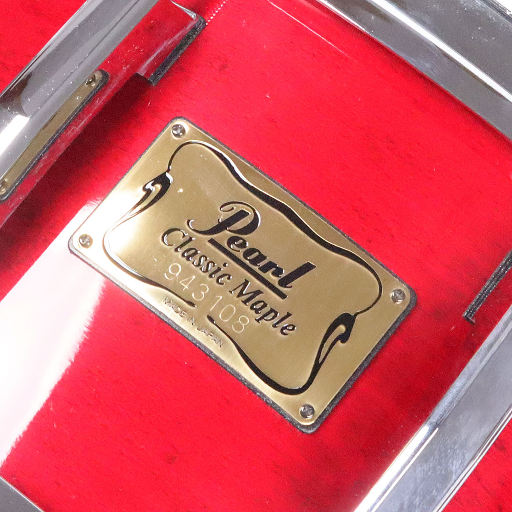 【中古】 スネアドラム パール Pearl Classic Maple 14x6.5 メイプルシェル スネアドラム MADE IN JAPAN エンブレム