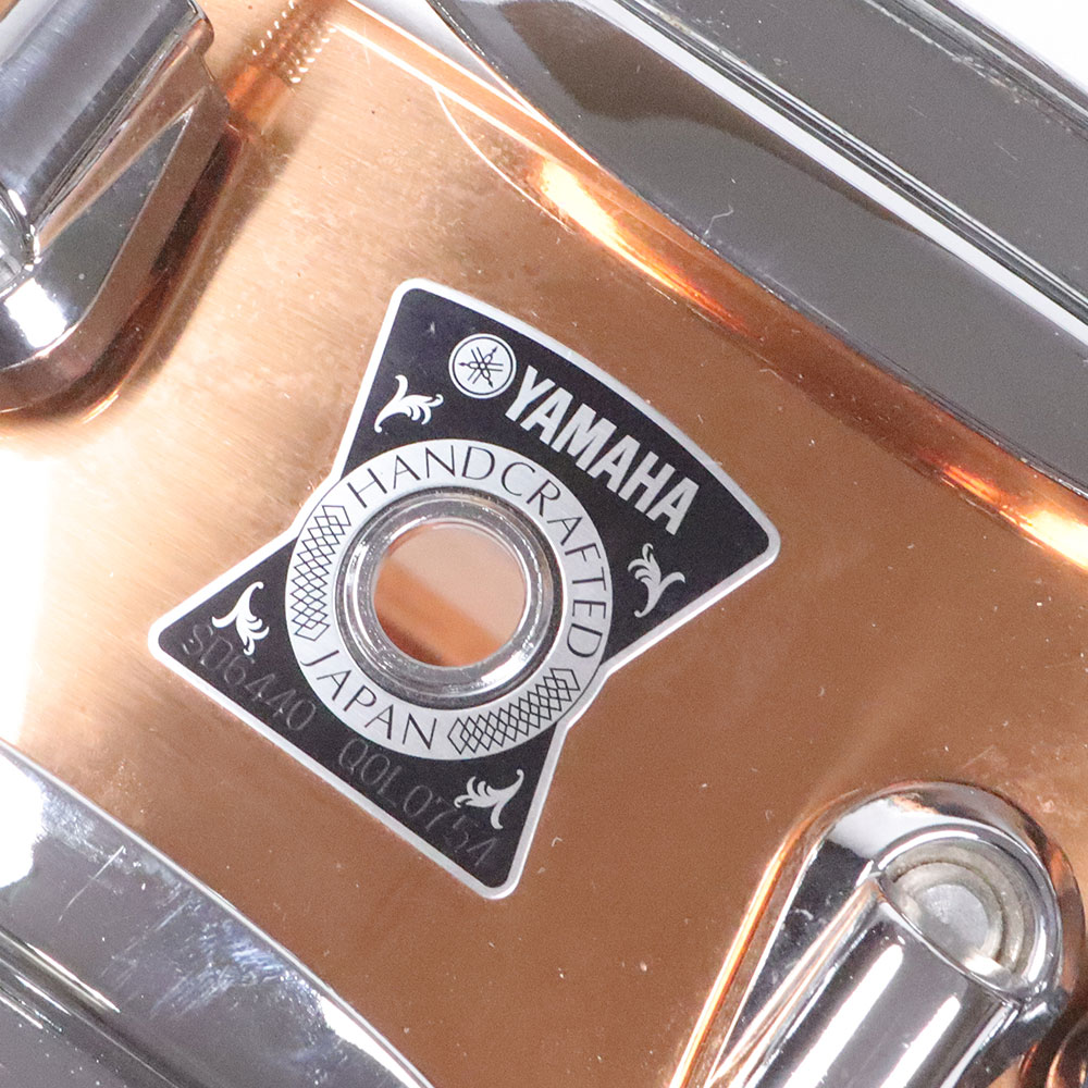 【中古】 スネアドラム ヤマハ YAMAHA SD6440 COPPER 14x4 日本製 Made in Japan エンブレム