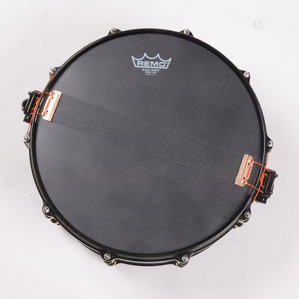 【中古】 スネアドラム パール Pearl RF1P1465S20/B Reference One 20ply Black in the Darkness 14×6.5 スネアドラム 裏面