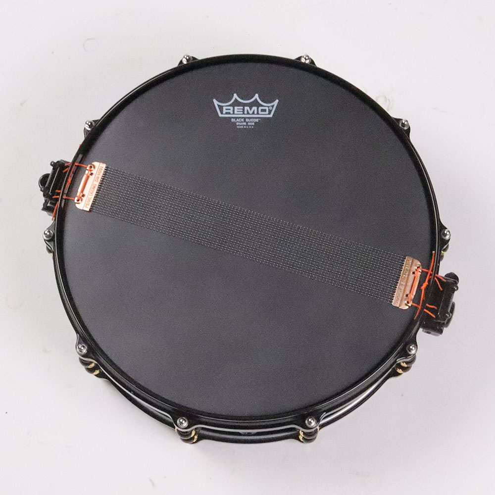 【中古】 スネアドラム パール Pearl RF1P1450S20/B Reference One 20ply Black in the Darkness 14×5 スネアドラム 裏面