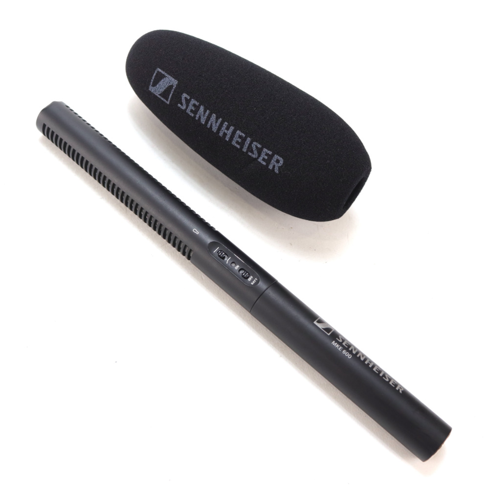 【中古】 ショットガンマイク SENNHEISER MKE 600 ゼンハイザー コンデンサーマイク 斜めアングル画像
