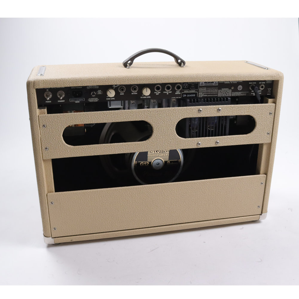 【中古】 ギターアンプ Fender Super-Sonic 1x12 Combo Blonde 2006年製 フェンダー 真空管アンプ スーパーソニック 6L6管2本搭載 背面