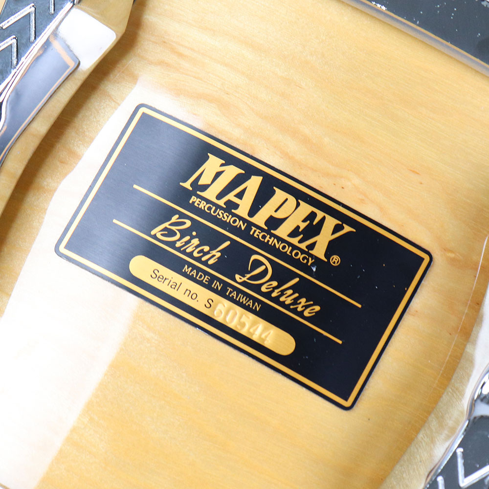 【中古】 スネアドラム メイペックス MAPEX Birch Deluxe 14x6.5 バーチシェル エンブレム