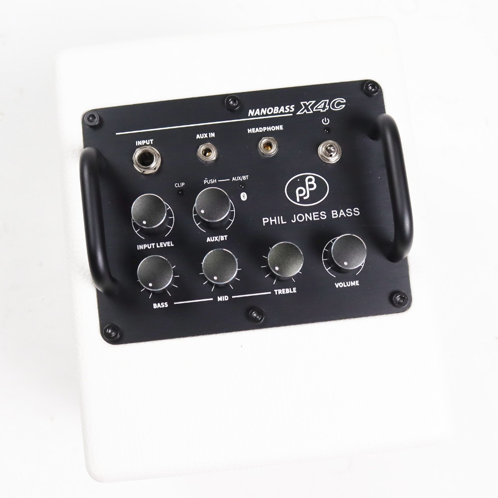 【中古】 PHIL JONES BASS NANOBASS X4C White 小型ベースアンプ コンボ USBモバイルバッテリー対応 コントロール