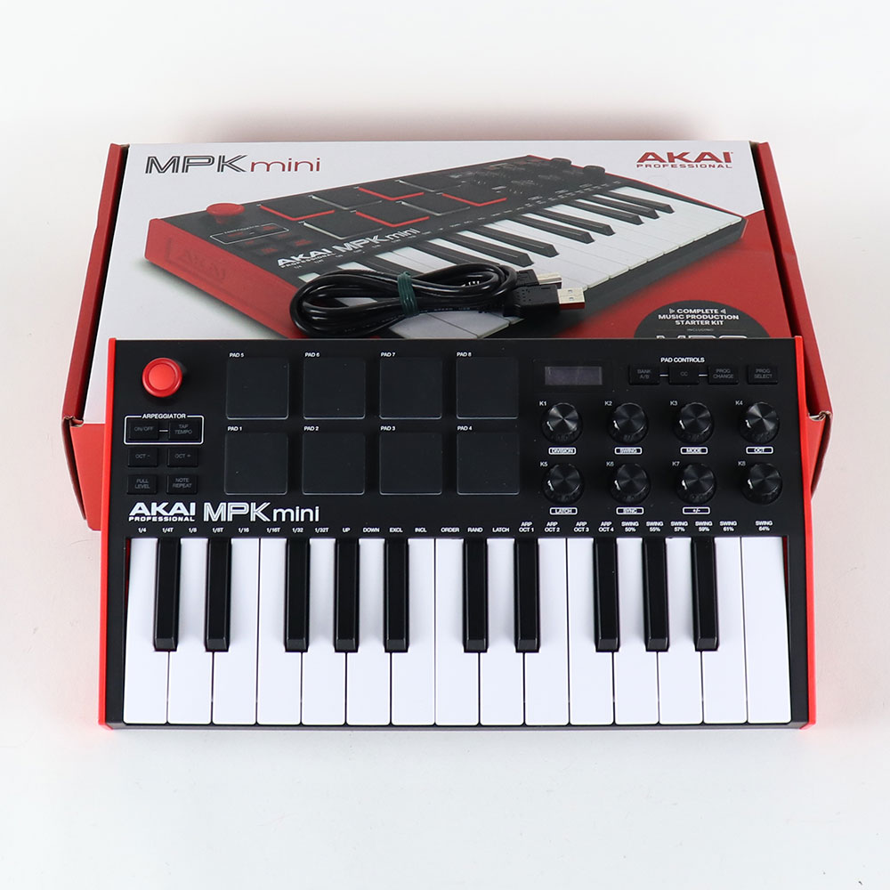 【中古】 AKAI Professional MPK mini MK3 25鍵盤 USB MIDIキーボード コントローラー